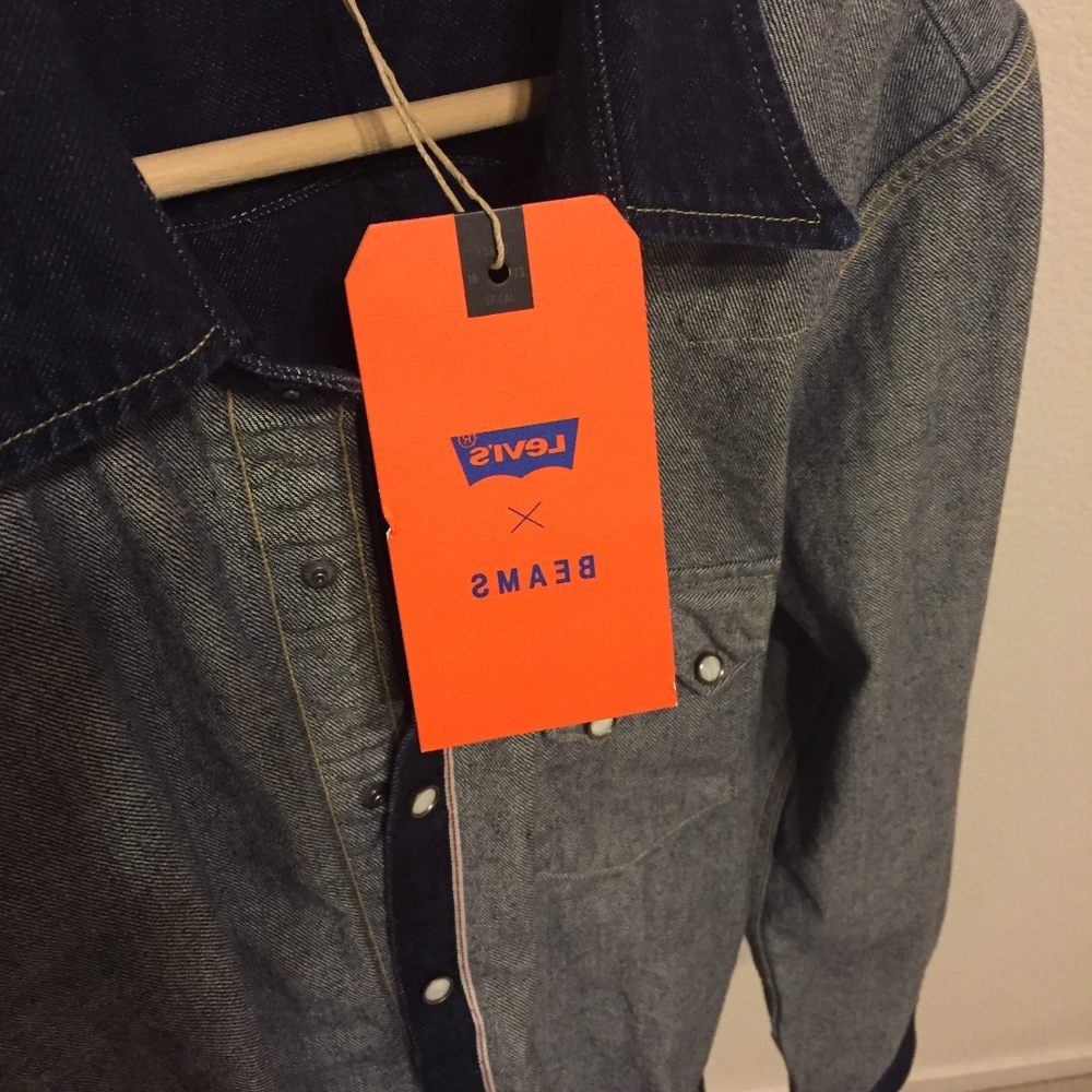 Levi's X BEAMS collab western snap shirt